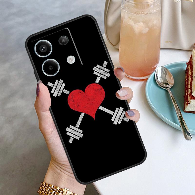 Bodybuilding Gym Fitness Quotes Case For Xiaomi Redmi 12 9C 10C 12C 13C Redmi Note 13 12 9 10 11 Pro 9S 10S 11S 12S Coque