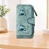 Dolphin and Orca Print Long Zipper Wallet Large Capacity Card Holder Unisex Clutch Bag Stylish Zippered Coin Purse Suitable for Daily Travel Work