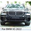 2X For BMW For X5 G05 2019-2024 Glossy Black ABS Front Fog Light Lamp Cover Trim  Parts  Accessories Black