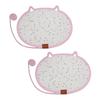 Rounded Pet Scratch Pad for Home Use, Cotton Rope Resting Area with Tail Detail, 2 Piece Set for Floor Use Value