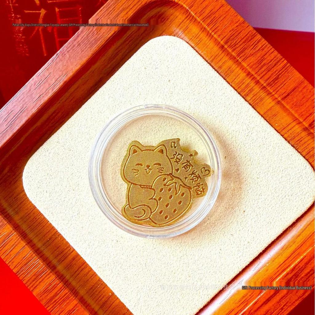 Pure Gold 999 Horse Year Phone Sticker for Wealth and Health - Popular Douyin Live Seller