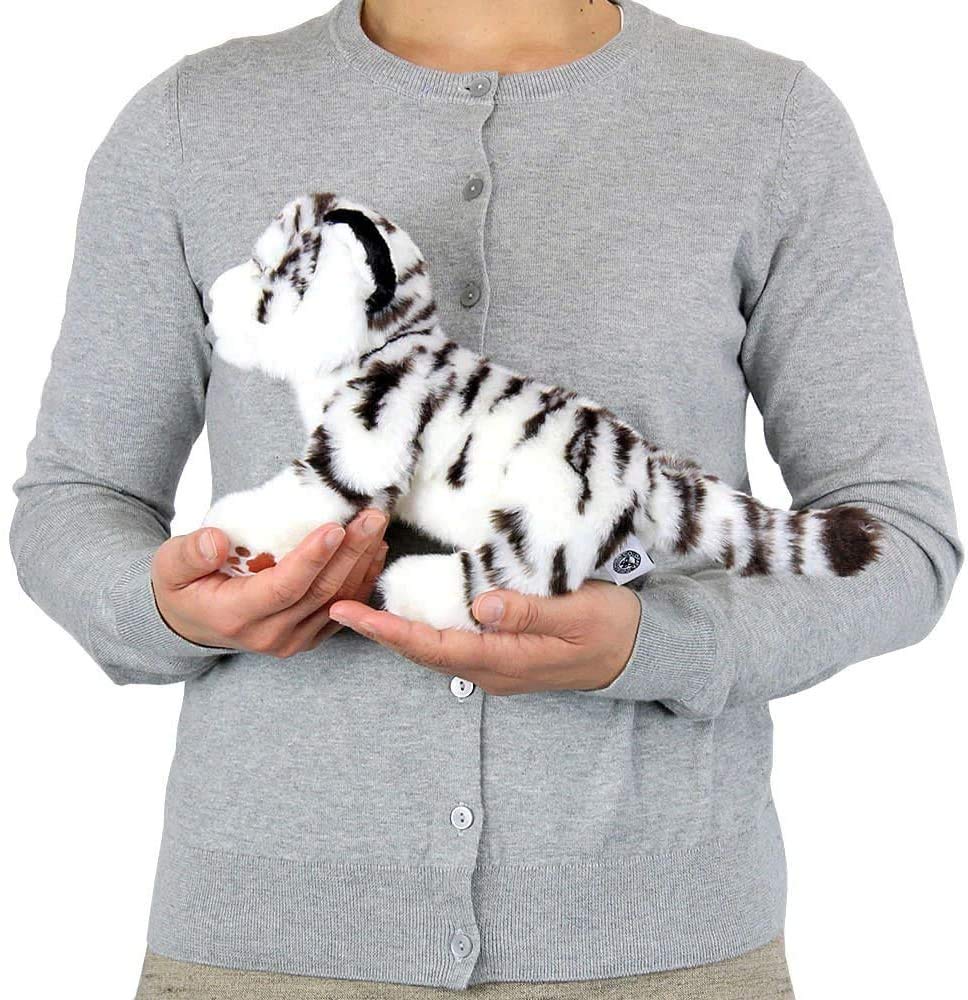 Carolata White Tiger Plush Toy Animal Realistic Animal Toy Doll Gift Present Birthday Christmas Present (Baby/Realistic Family/Soft Touch) (Twice