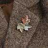 Gift Maple Leaf Shape Metal Material Fashion Jewelry Garment Accessories Pin Brooch