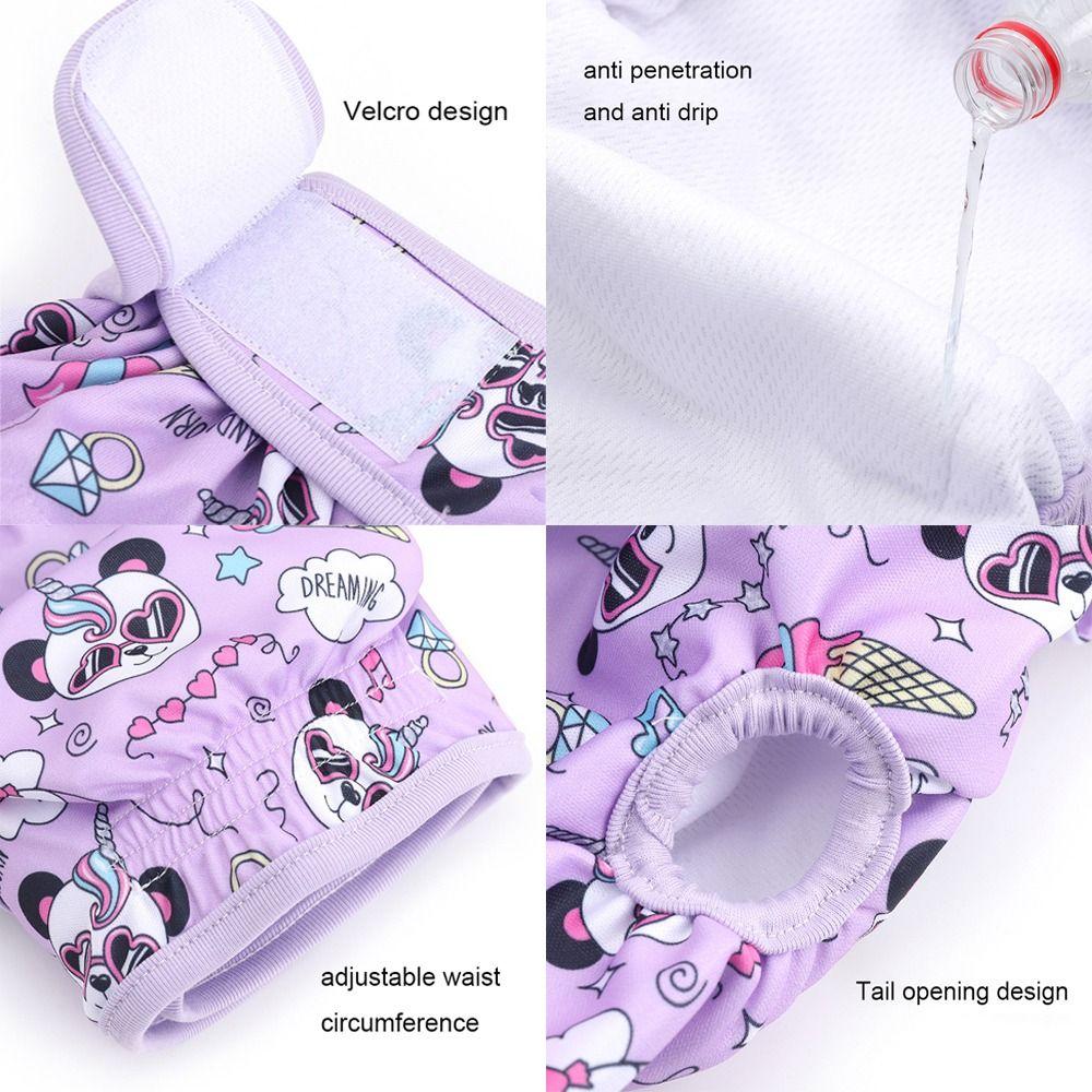 Panda Pattern Dog Physiological Pants Dog Menstruation Underwear  Indoor/Outdoor