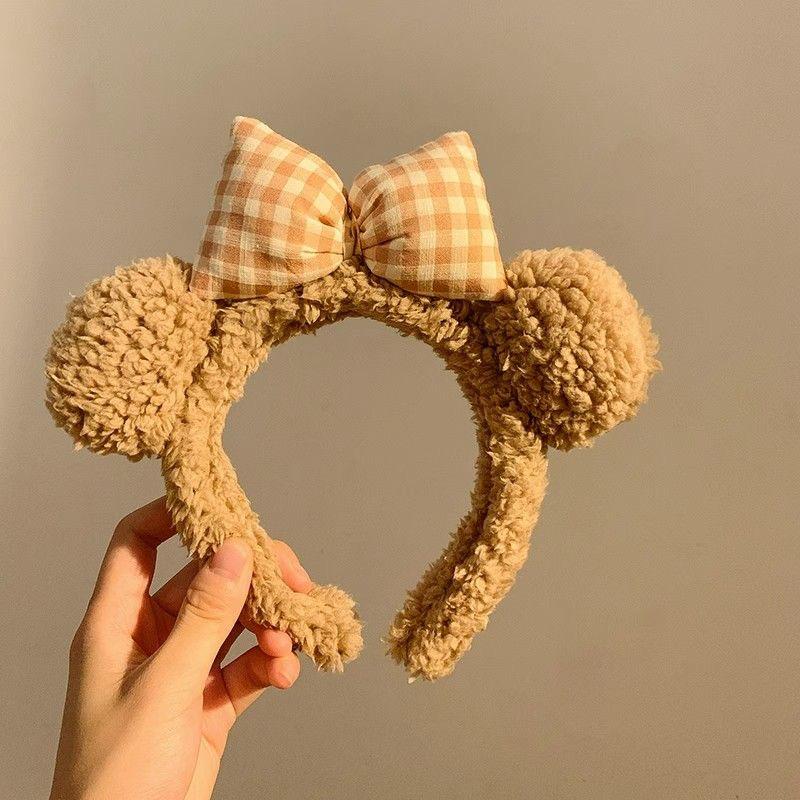 Cartoon Plush Headband: Cute Hair Accessory for Women & Kids, Perfect for Face Washing