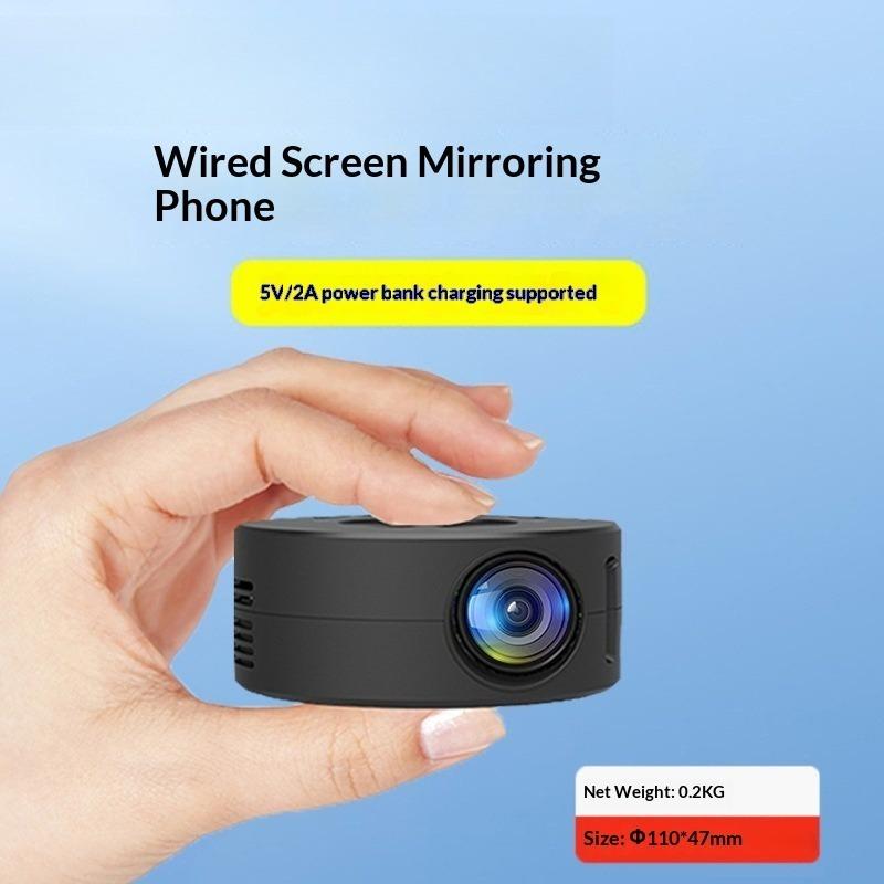 Mini Projector E60 Small Wired Same Screen Projector Home Portable Micro Projector