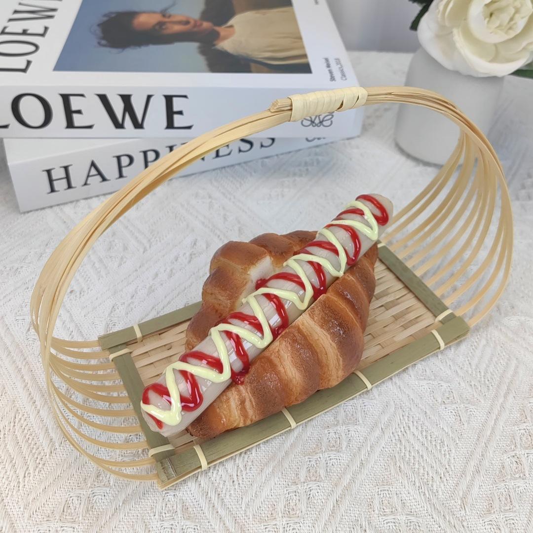 

Artificial Hamburger Hot Dog Simulation Model Ornaments Fake Bread Bakery Photography Props Christmas Window Home Decoration