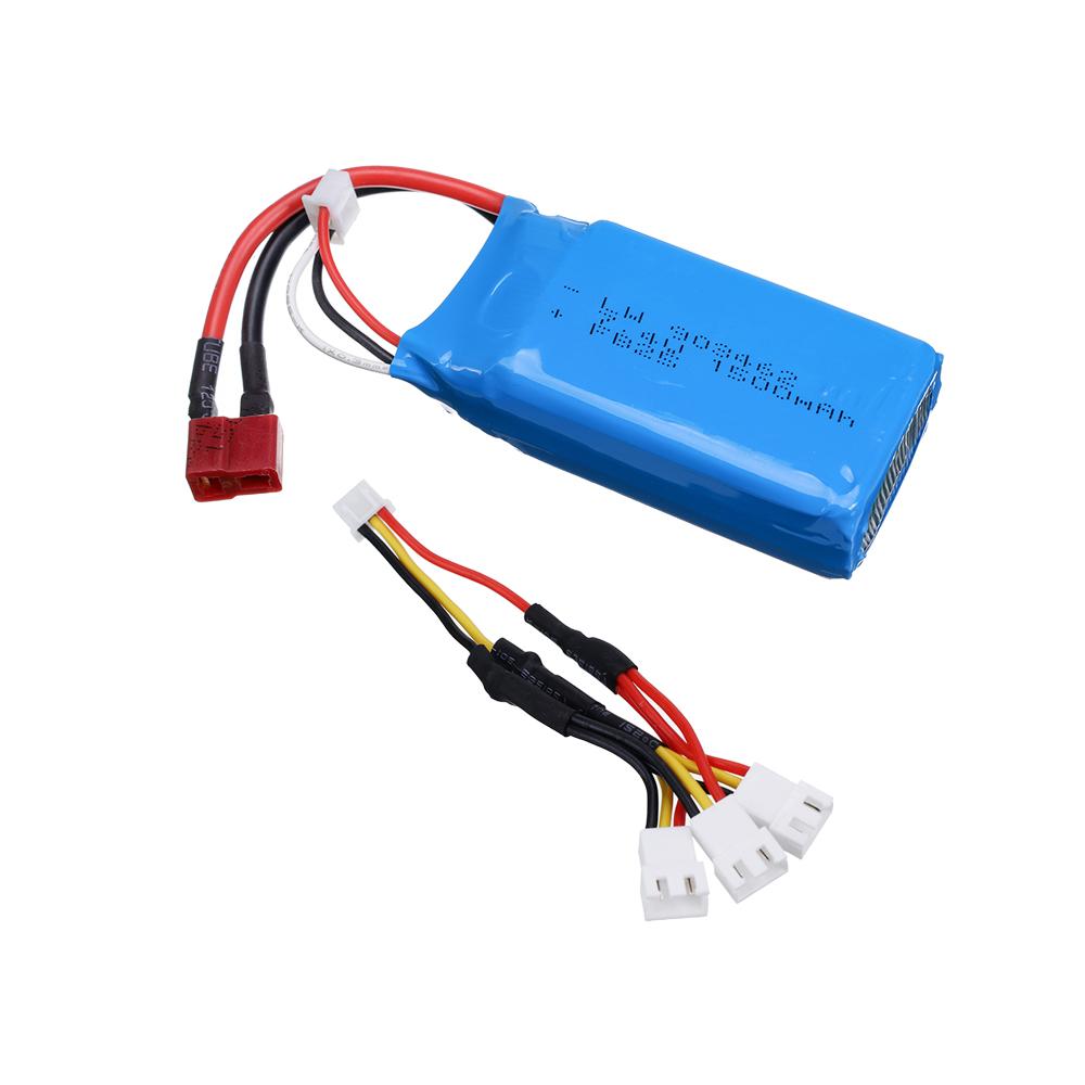 7.4V 1500mAh Lipo battery With Charger For Wltoys 12428 144001 A979-B RC Car battery Spare parts 2S 7.4 V 1500 mah 903462 T plug