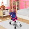 Poussette canne pour poupée légère et pliable, roues doubles, harnais - Kinderplay (KP0290T)