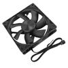PC Case Fan 120mm PWM Intelligent Control MFDB Bearing Case Cooling Fan with 4 Pin Extension Cable 12V Black