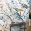 Thanksgiving Pumpkin Starfish Shell Coral Wood Sheer Curtains for Kids Bedroom Living Room Voile Window Curtains Tulle Drapes