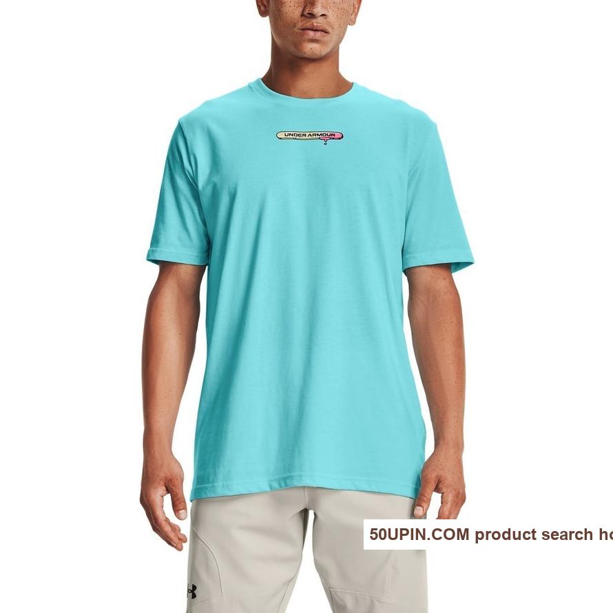 Under Armour Ua Ice Cream Logo Ss Training Crew Neck Short Sleeve T-Shirt Men Tops Blue 1361678-441