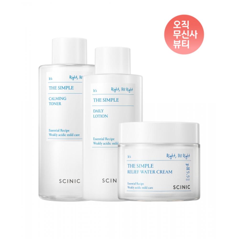

Scinic The Simple High Volume Toner+large Capacity Lotion+moisture Cream 3 simple types ((5144566001))