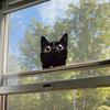 Cartoon Cute Little Black Cat Balcony Glass Home Beautification and Decoration Electrostatic Window Stickers