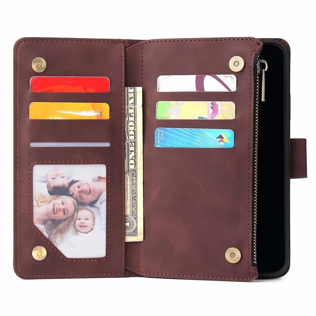 Suitable for Samsung A70S mobile phone case M40S retro matte insert card zipper wallet protective leather case A50