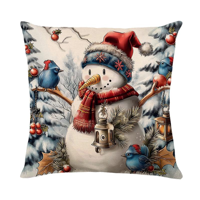 Pillow Cover Decorative Oil Painting Style Realistic Sofa Cushion Cover Bedroom Pillow Cover