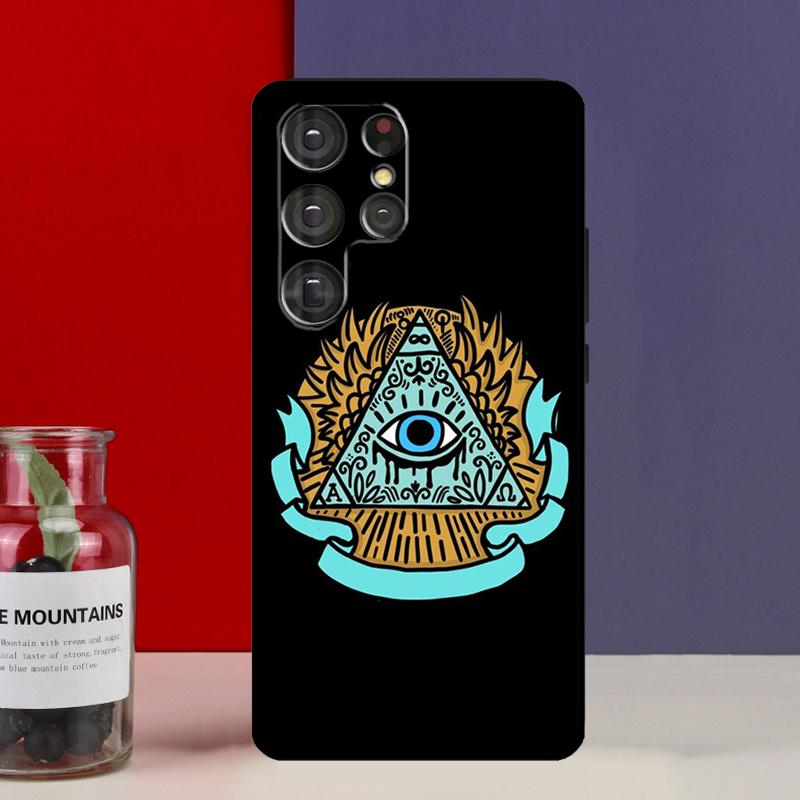 Pyramid Eye Symbol Funda Case For Samsung Galaxy S25 Ultra S9 S10 S20 S21 FE S22 S23 Plus S24 Ultra Phone Cover