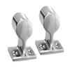 2Pcs Marine Boat 7/8" 22mm 60 Degree After/End Base Stanchion Hand Rail Fitting Silver 316 Stainless Steel