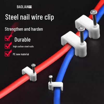 Steel Nail Wire Clips for Cable Management