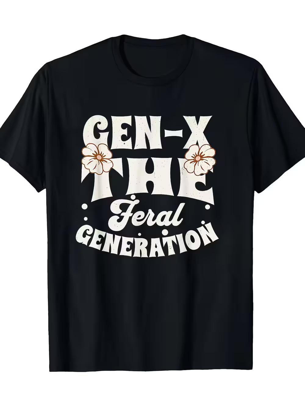 Generation X Wild Generation Vintage T-Shirt Unisex - Retro Generation X Graphic Short Sleeve Shirt S