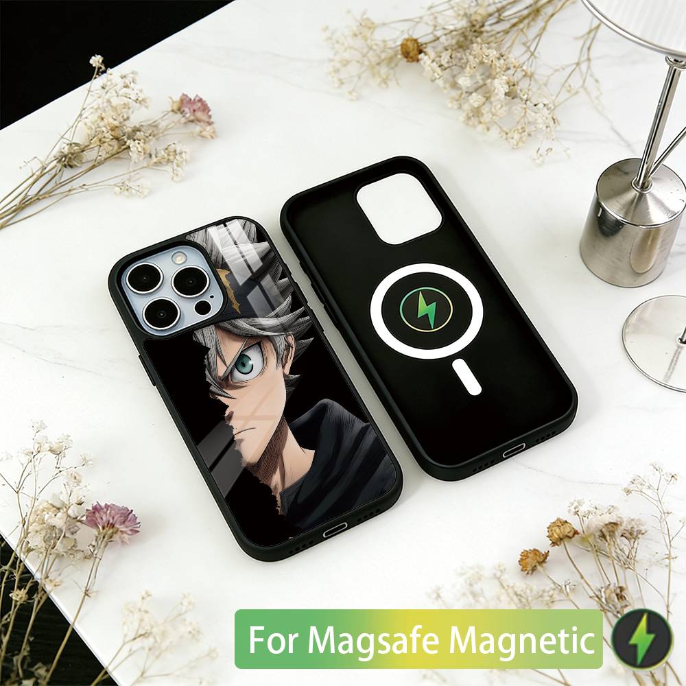 

Black Clover Asta Phone Case For iPhone17,16,15,14,13,12,11 Plus,Pro Magnetic with Magsafe Wireless Charging iphone16e