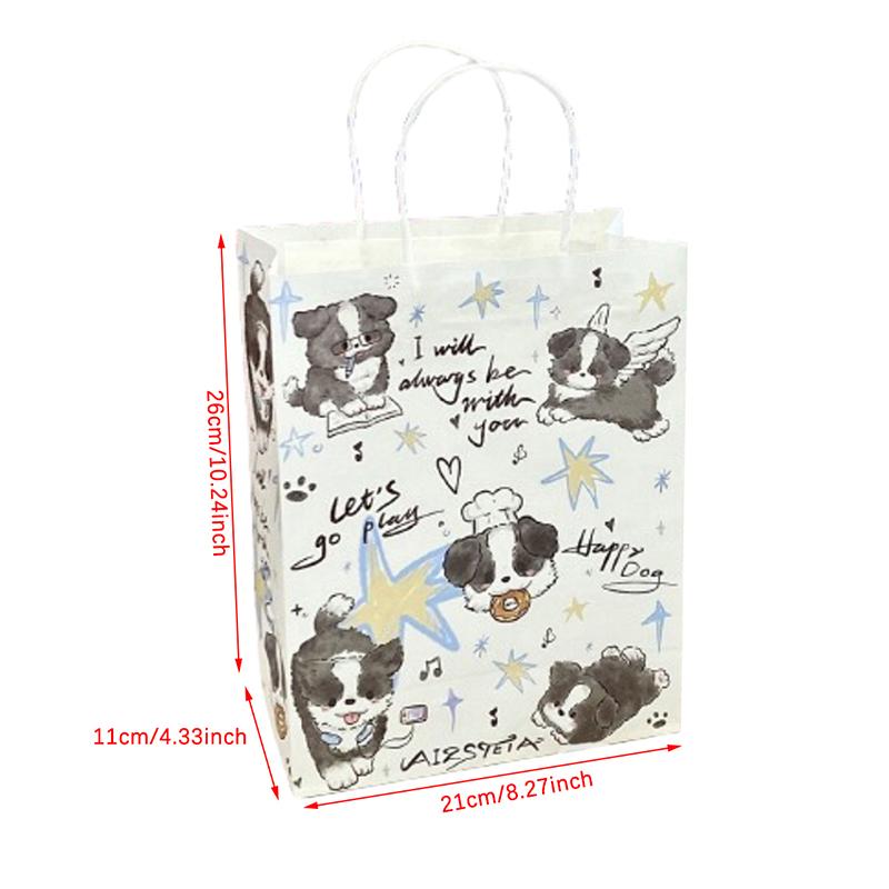 Cute Dog Paper Bag Handbag Shopping Bag Packaging Bag Gift Bag Storage Bag Gift Packaging