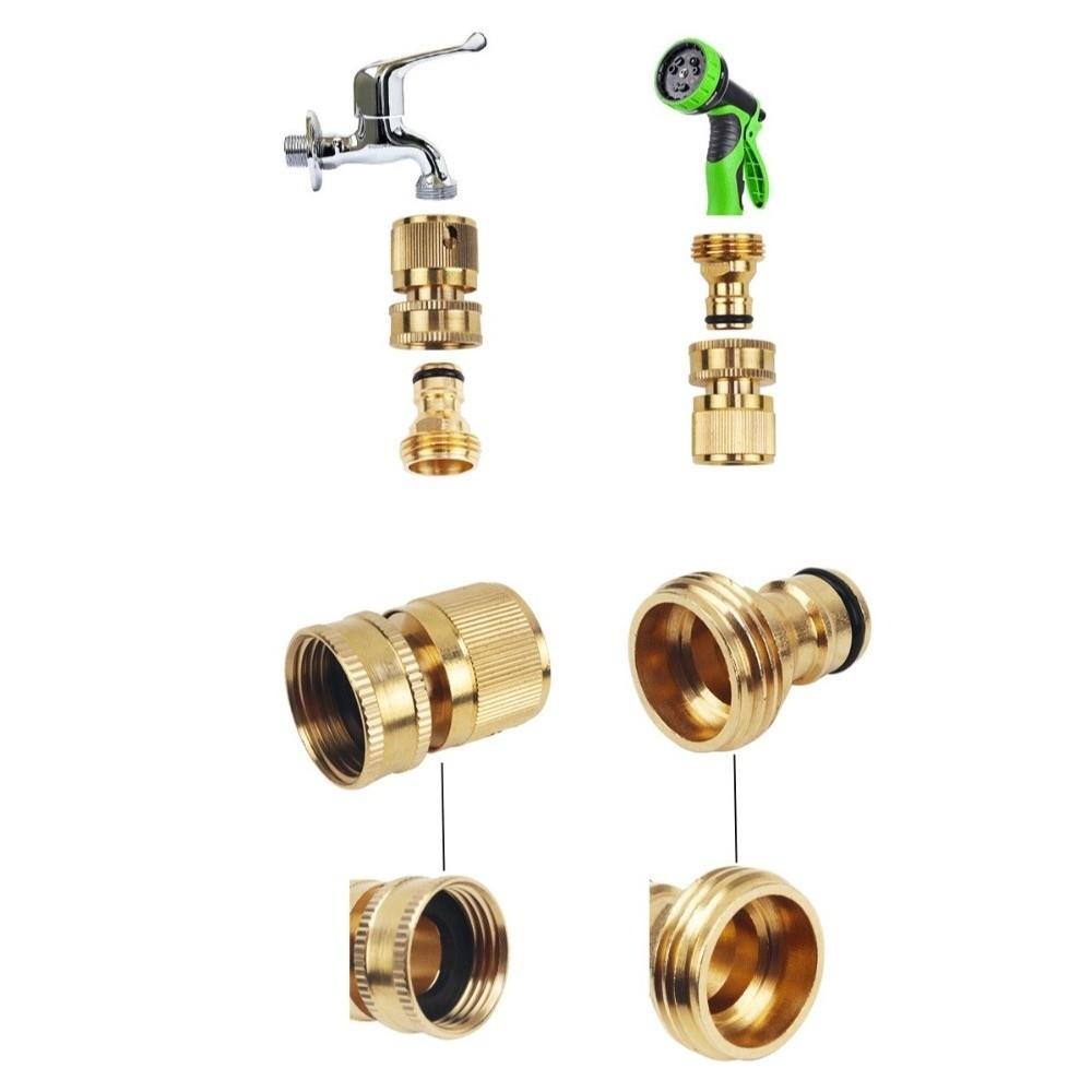 3/4 Inch Thread Brass Quick Connector Male Female Threads Water Hose Connector Water Connection