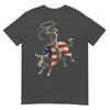 American Rodeo Bull Rider Usa Flag Patriotic Western Cowboy TShirt