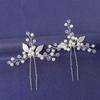Silver Color Trendy Crystal Hair Pin For Women Party Pearl Hair Clip Pin Bridal Wedding Hair Accessories Jewelry Hairpin Gift