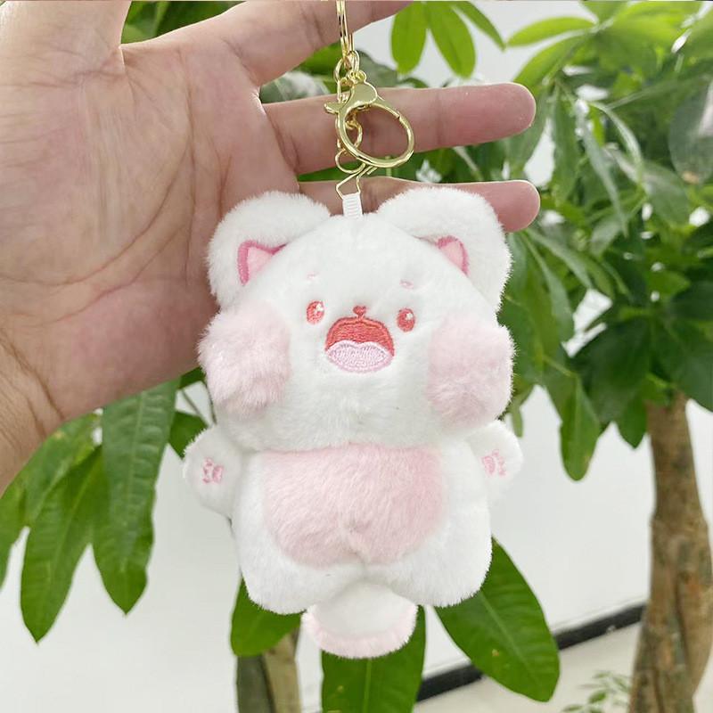 Plush Lovable Mini Cat Hanging Doll Keychain Perfect Companion For Bags And Key Accessories
