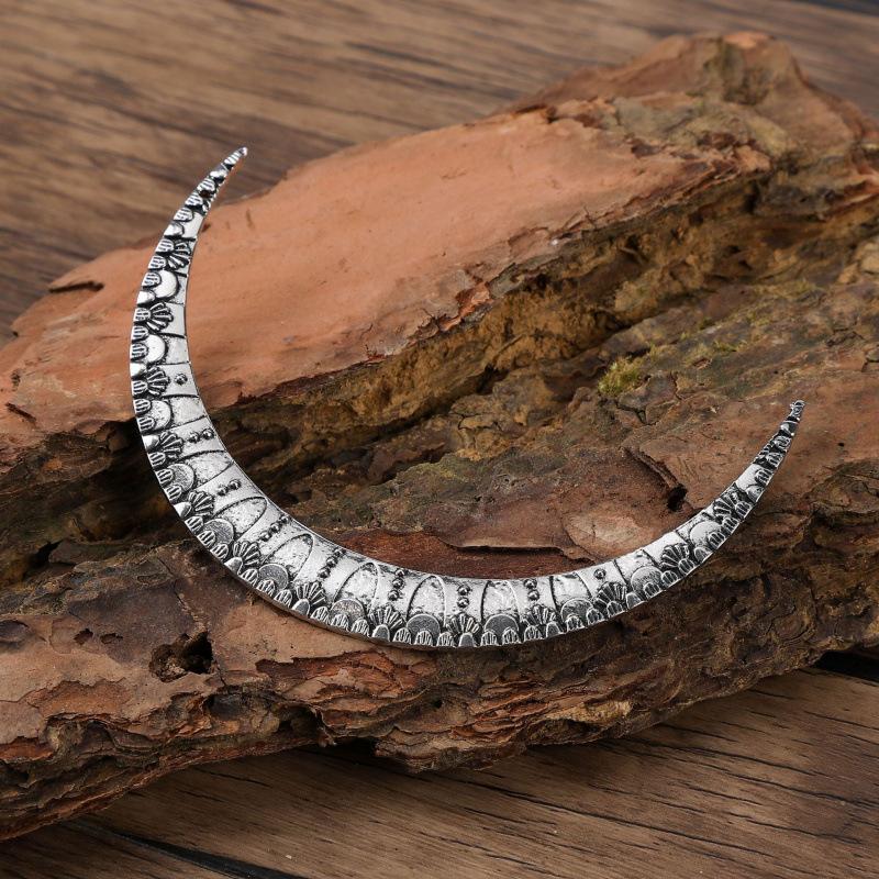 Vintage Forest Crescent Moon Hair Pin Women Hair Accessory