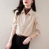 Women's Retro Hong Kong-Style Brushed Long Sleeve Shirt - New 2022 Autumn Layered Top