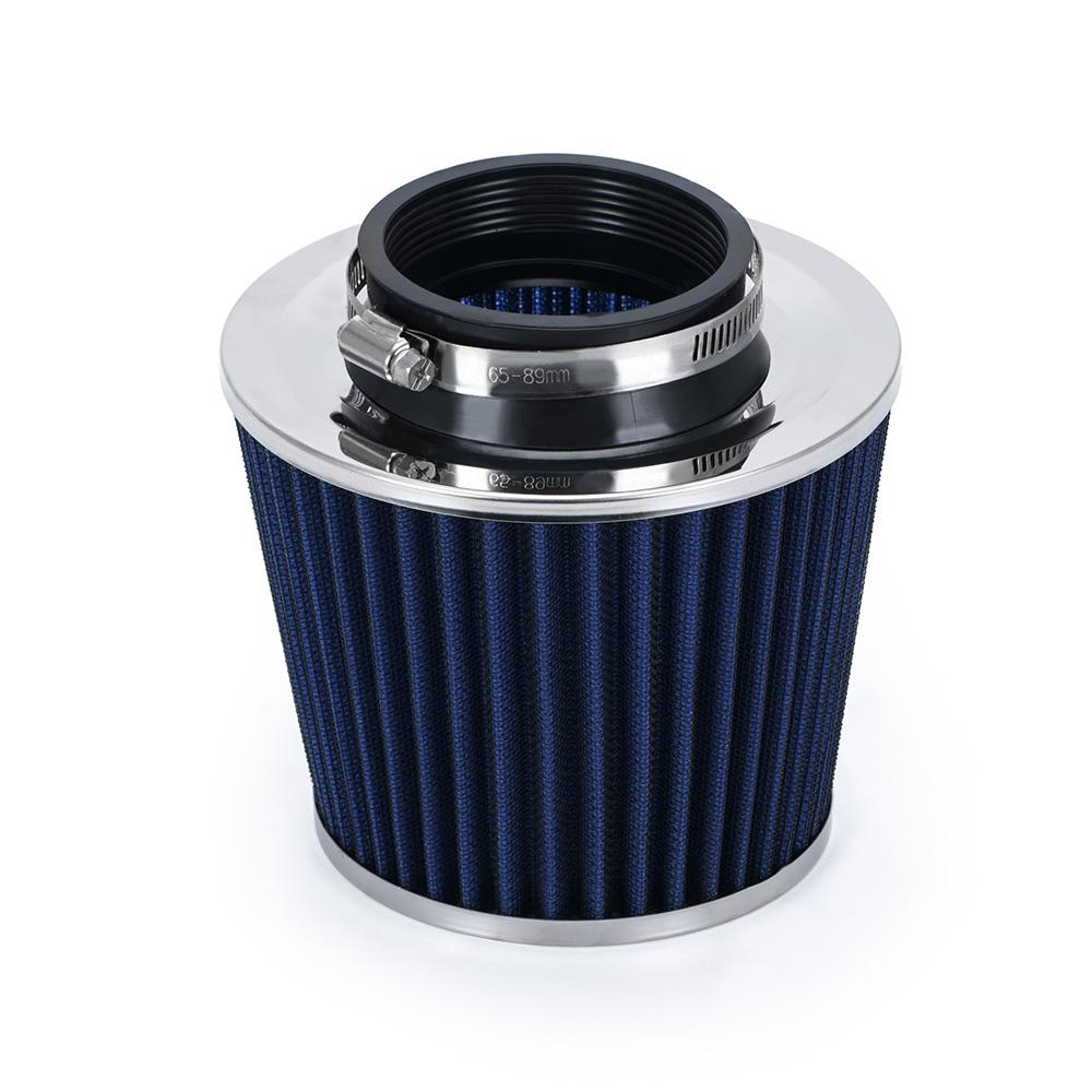 

VR- Universal 3 76mm Air Filter & Cold Air Intake Pipe Turbo Induction Pipe Tube Kit With Air Filter Cone VR-AIT28+IMK14 синий