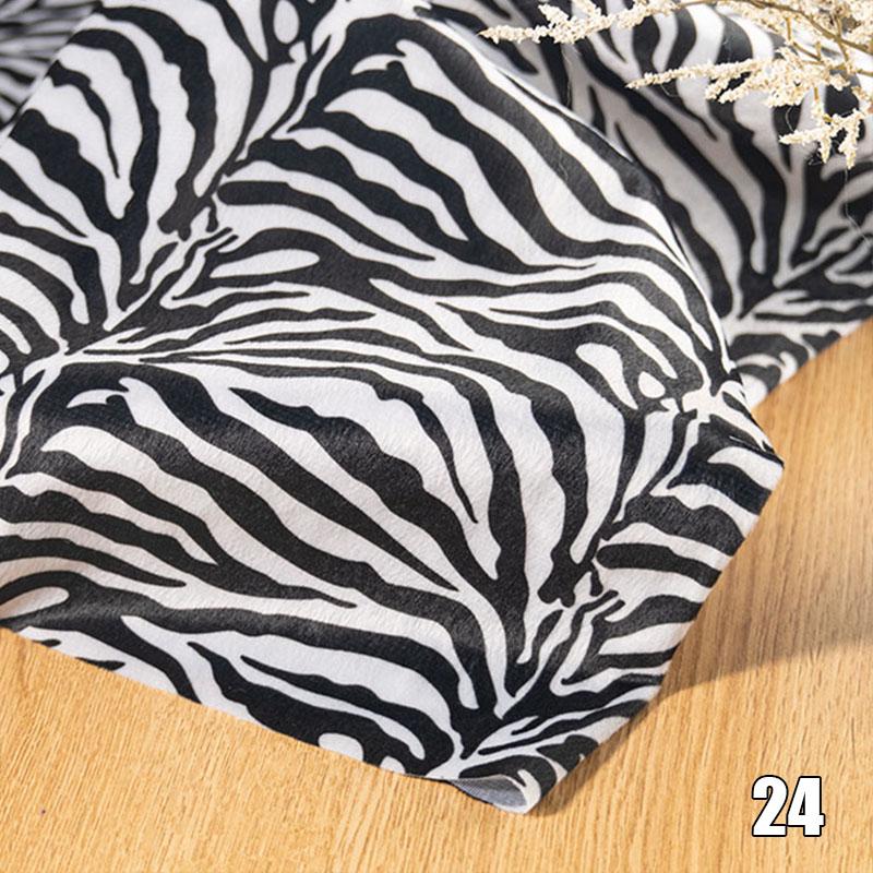 Imitation Animal Pattern Short Plush Fabric Animal Print Tiger Leopard Zebra Cow Spotted Fabric Wild Man Costume Diy Toy Fabric 50cmX150cm