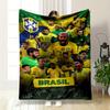 Brazil Football Team Designed Flannel blanket for bedroom, living room, sofa, and nap