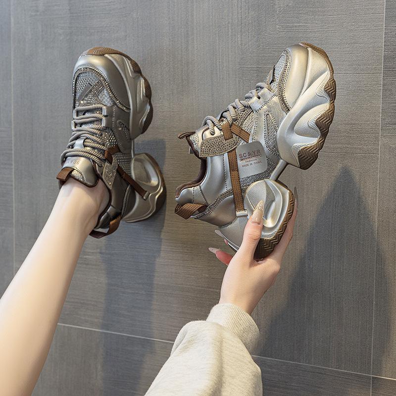 Popular Dad Shoes Spring and Summer New Muffin Thick Sole Inner Height Increase Small Sports and Leisure Women's Shoes