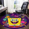 1pc Sponge Bob Chair Carpet for Office Non Slip, Machine Washable Rug for Office, Room Holiday Decor for Christmas, Birthday Polyester