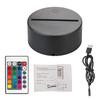 4Pc Night LED Light Lamp Base Remote Control USB Cable Adjustable 7 Colors Decorative Lights for Room Restaurant Officce