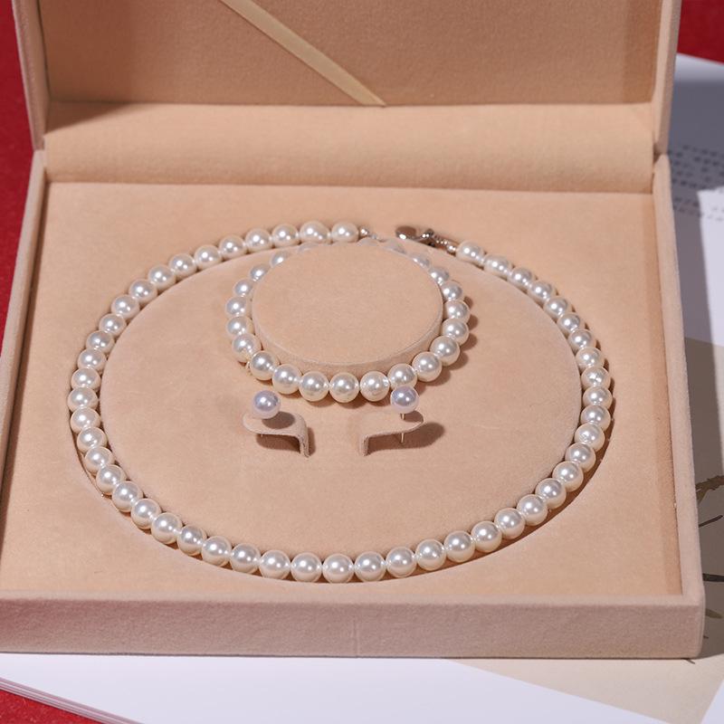 Elegante Collana di Perle di Conchiglia Profonda - Perfetto Regalo per la Festa della Mamma