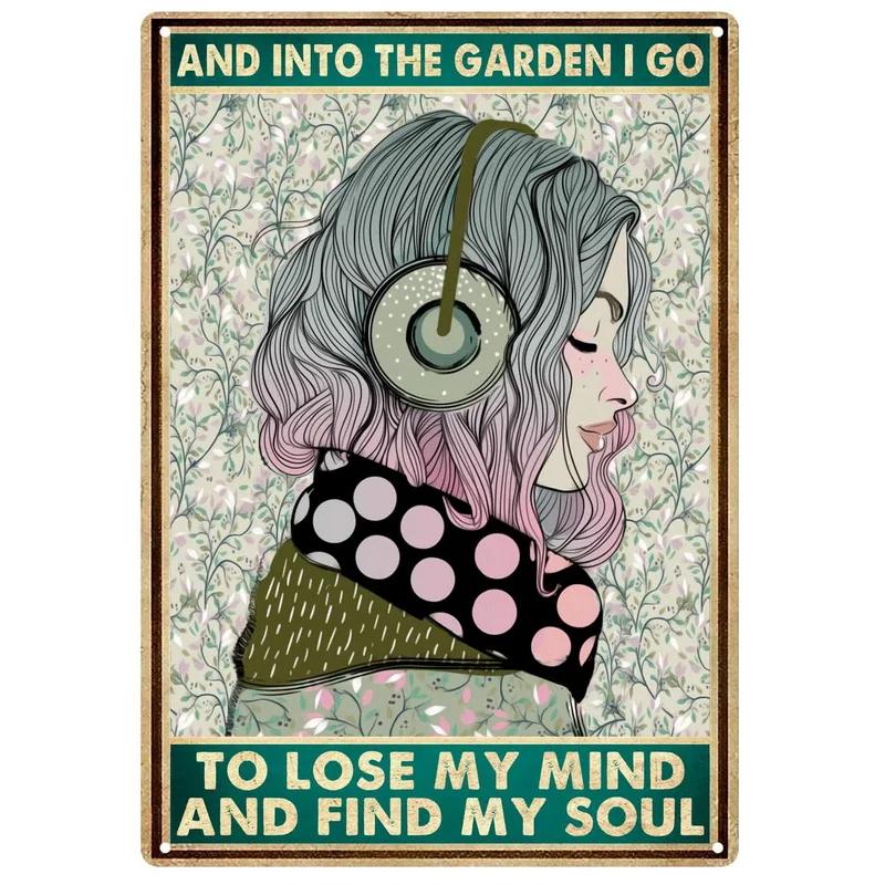 Vintage MetL Tin Signs Funny In A World Full of Roses Be A Sunflower Poster Tin Signs  Decoration for Home Cafe Bars Wall Decor