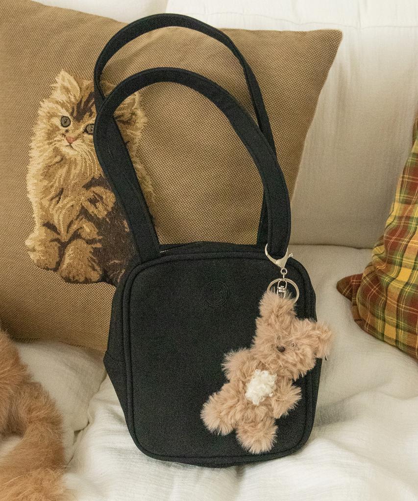 Iroco Square Suede Bag_Black