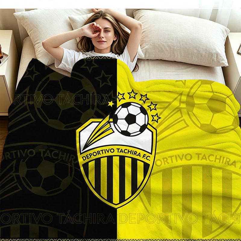 Deportivo Chicara FC Print Flannel Blanket High Quality Warm Comfortable Cover for All Seasons Perfect for Gifts Home Decor