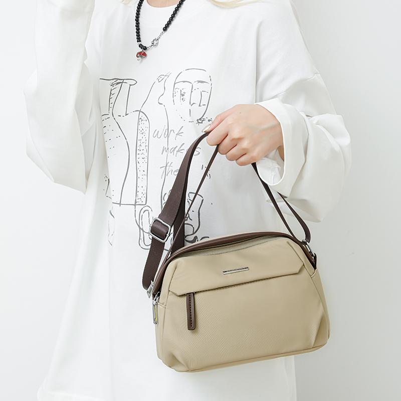 Crossbody Bag Women's Commuter Shoulder Bag Water-Repellent Multi-Compartment Large Capacity Mobile Phone Bag