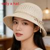 Summer Ladies Straw Hat With Large Brim For Beach And Vacation Use