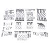 Full Silver Metal Bolt Set for SBC Engine - Compatible with Chevrolet