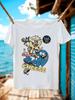 Foster's Home Animated TV Show Graphic Tee - Say Bloo Cheese Funny Quote Shirt - White with Bloo Character Design T-shirt