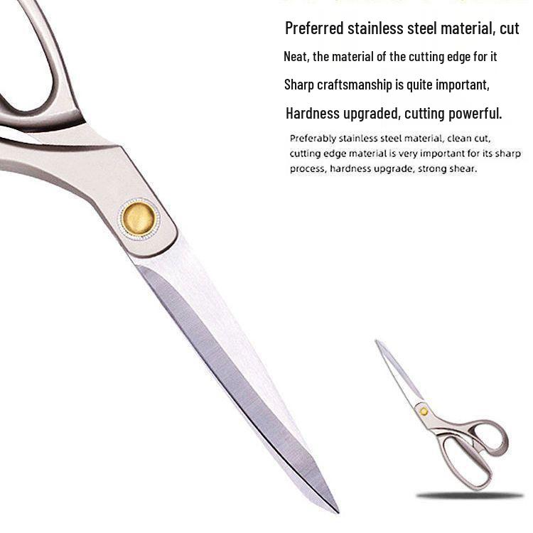 Professional Stainless Steel Alloy Scissors for Fabric, Leather, and Paper Cutting