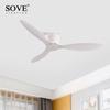 SOVE Moderner Schwarz Weiß Niedriger DC-Motor 30W Deckenventilator Mit Fernbedienung Einfacher Deckenventilator Ohne Licht Heimventilator 220V