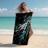 proof beach towel with Philadelphia Eagles LOGO pattern - soft,absorbent,quick-drying,machine washable - perfect for swimming,camping,bathing