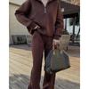 Womens Loose Streetwear Hoodie Pants Set Long Sleeve Casual Two-Piece Outfit Winter 2025